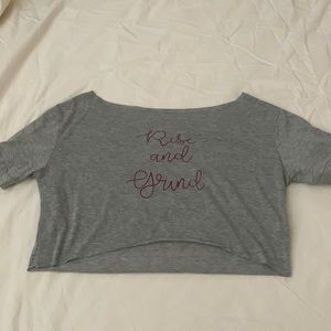 “Rise and grind” pj top